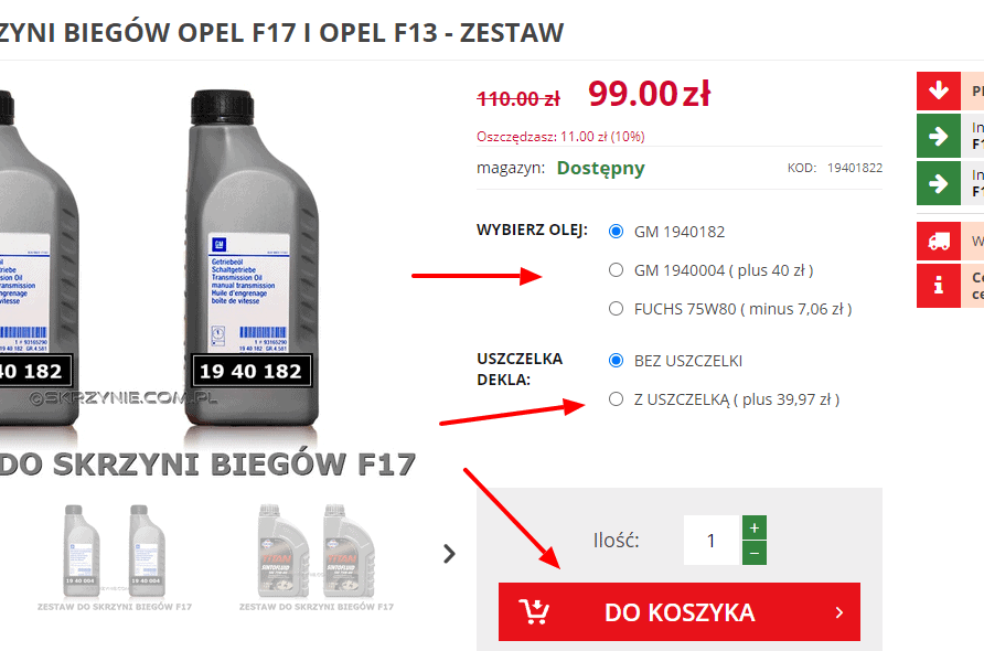 Skrzynie.com.pl oleje do skrzyń F15 i F13